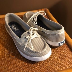 Keds Ortholite Striped Shimmer Boat Loafer 5.5